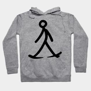 Stick figure man in black ink Hoodie